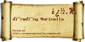 Örmény Marinella névjegykártya